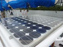 Solar panels on doghouse
