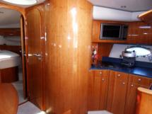 Owner's cabin entrance and galley