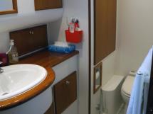 Searocco 1500 Trawler - Central cabin shower room