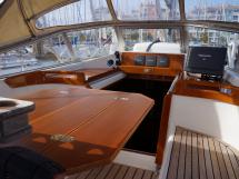 Cockpit table and companionway