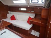Starboard benchseat and chart table