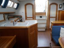 Universal Yachting 49.9 - Companionway steps view of saloon