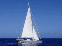 Azzuro 42 - Sailing under staysail and mainsail