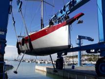 MetalComposite Yachts 54' - Under the crane - Hull, keels and rudders