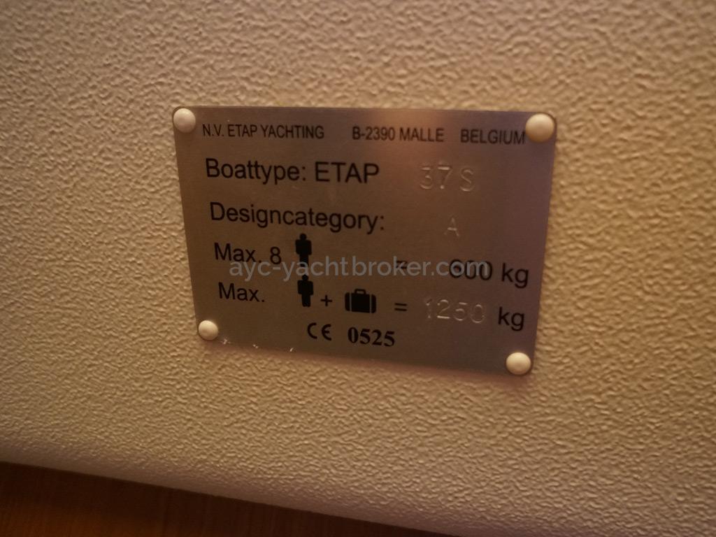 Etap 37 S - Builder's plate