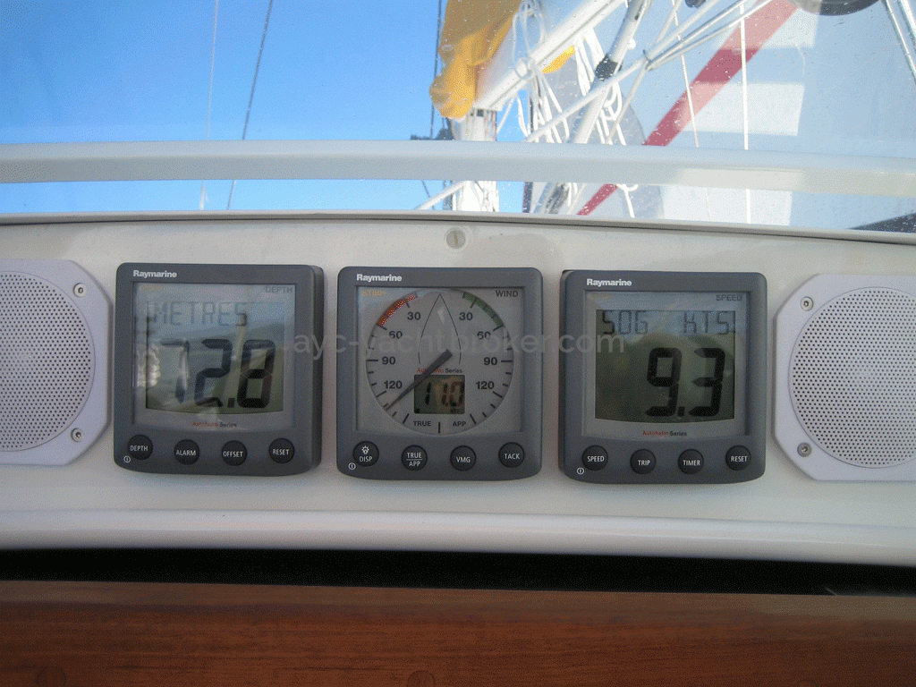 Azzuro 42 - Instruments at the companionway