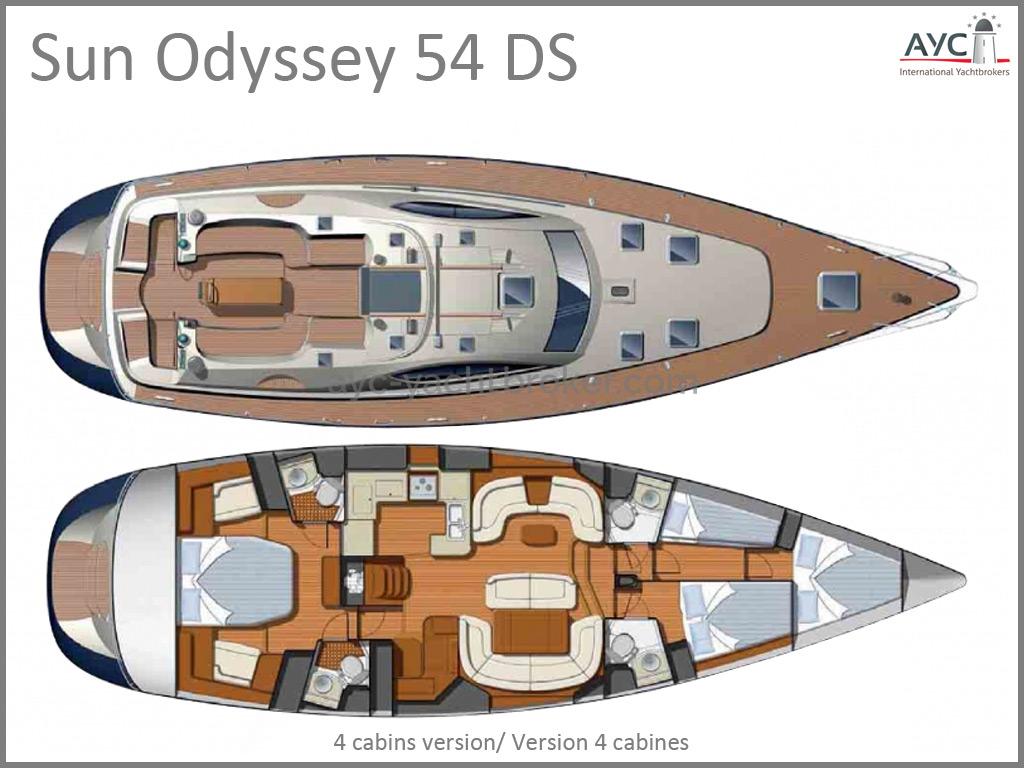 Sun Odyssey 54 DS Layout